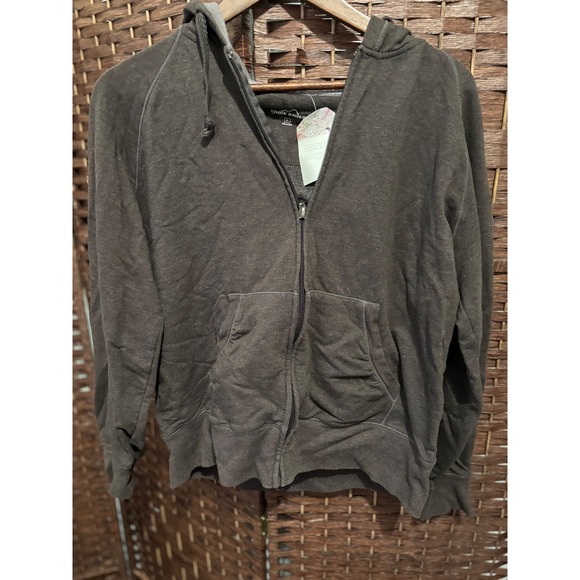 Eddie Bauer Women's XL Full Zip Hoodie Sweatshirt Athletic Top Charcoal Gray - Picture 1 of 4